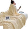 Boikey Kuscheldecke Flauschig Decke Flanell Überwurfdecke für die Couch, Superweiche Warme Bettüberwurf Decke Gemütliche Decken für Damen, Vielseitig Blanket Für Bett Sofa (Wollweiß, 180X200cm)