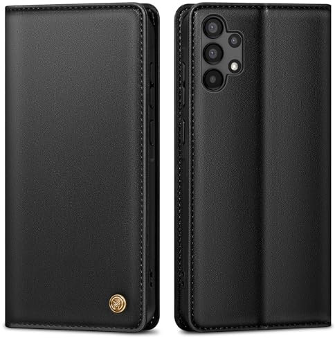 Handyhülle für Samsung Galaxy A13 4G/5G/A04S Hülle, Premium Lederhülle Schutzhülle Tasche für Samsung A13 Hülle Wallet Kartenfach Standfunktion Klappbar Flip Case für Galaxy A13 Hülle,Schwarz