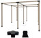 Pergola Bracket Kit 4x4, Heavy Duty Corner Bracket DIY Shed Kit, for Gazebo, Pergolas, Wood Stand Sheds, Metal Gazebo Kits, with Screws (1pc 5-Way + 1 Base)