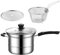 FytStycale Stainless Steel Saucepan Cooking Pot,Cookware,Soup Pot with Lid Sauce Pot Stockpot for Boiling Gravies Pasta Spaghetti, long handle