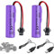 SKIKHN 2 Stück 1000mAh 3.7V RC Akku, Wiederaufladbare Lithium-Batterien mit UBS Ladekabel SM-2P Stecker, Universal Li-Ion Battery Compatible Für RC Fahrzeuge, Boote, Panzer, Auto, Roboter, Stunt Car