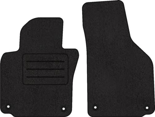 Fußmatten Velours Autoteppich passend für Skoda YETI vorne schwarz
