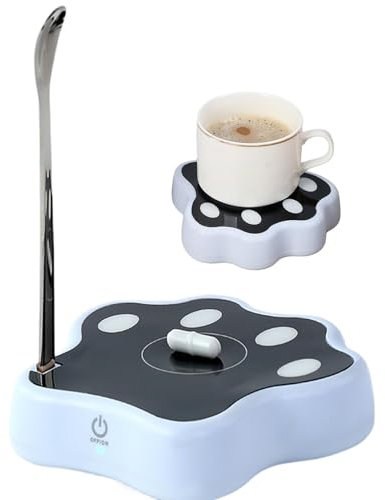 Automatic Stirring Mug Base - Rechargeable Electric Mixing Cup Base Automatic Mixer,Coffee Spoon Included, Versatile for Coffee Mugs, Glass Cups