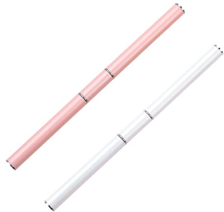 Miaija 2Pieces Rhinestone Picker Tool Double-Headed Pink and White Rhinestones Applicator Nail Art Pick up Tool for Women Manicure Gem Crystal DIY