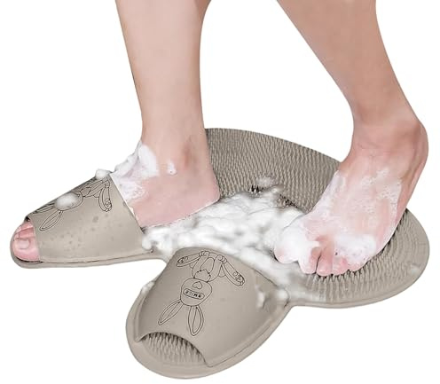 Peelingmatte für die Duschfüße – Podologischer Reiniger für Dusche mit Venen, Reinigungsbürste mit Venes, gegen Schwielen, Massage der Füße für Benutzer