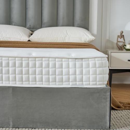 Sana Essentials King Mattress 5FT, 7-Zone Pocket Sprung Foam Support for Comfort, Medium Firm Orthopaedic Design, Motion Isolation, Breathable and Durable Construction, 150x200x20 cm