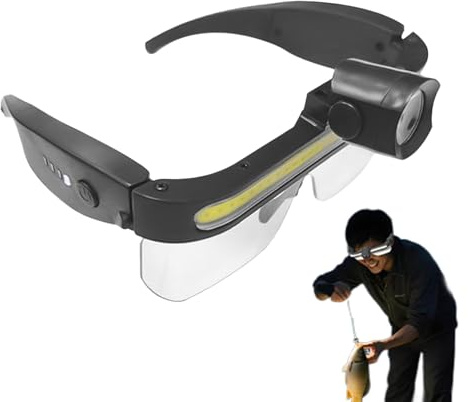 dzqad Sicherheitsbrille Mit LED Beleuchtung - Schutzbrille Mit 2 Modi | Schutzbrille Für Aufgaben Unter Der Motorhaube,Für Männer Und Frauen Bauarbeiten Autoreparatur Arbeiten Unter Der Haube Dunkle