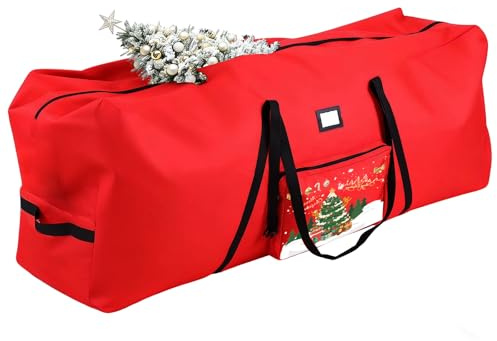Weihnachtsbaum Aufbewahrung, Aufbewahrungstasche für künstliche Weihnachtsbäume bis zu 270cm, Wasserdichte 600D Oxford Tasche Strapazierfähige mit Verstärkten Griffen, Reißverschluss