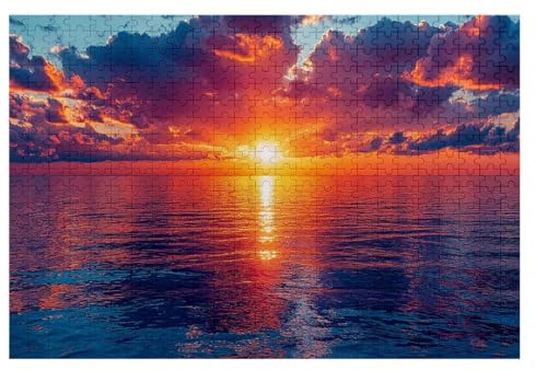 Puzzle 6000 Teile Sonnenuntergang Holzpuzzle Erwachsene Landschaft Puzzle Erwachsene 179x105cm Impossible Klassische Jigsaw Geschicklichkeitsspiel für Die Ganze Familie Freunde Geschenk Deko H-98