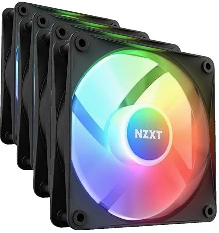 NZXT F120 RGB Core 120mm PWM Single Fan Black (Pack of 4)