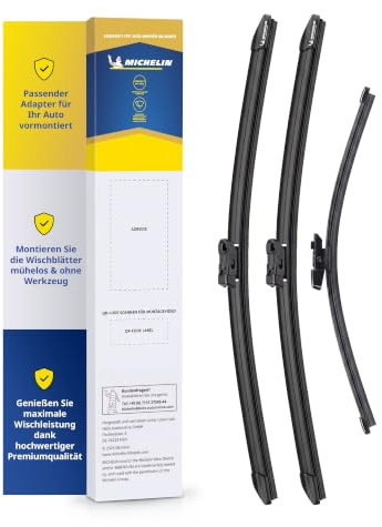 MICHELIN Perfect Fit 127H Scheibenwischer Set 600/600mm + 454mm | Kompatibel mit: VW California/Caravelle/Multivan/Transporter [06.13-11.19]