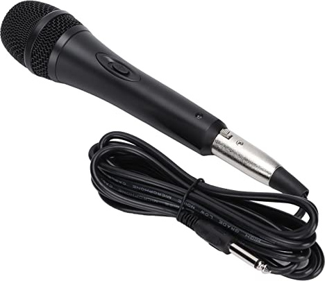 Zunate Microphone Filaire Dynamique pour Chanter |Micro Portable en Métal avec Prise 6,35 Mm, Suppression du Bruit, Hi-FI pour karaoké à Domicile