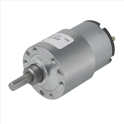 Micro Motoréducteur CC Moteur à engrenages JGB37-520 CC 6 V/12 V/24 V, couple élevé, boîtier entièrement métallique, 7/12/22/35/45/66/107/200/320/600/960 tr/min(107,12V)