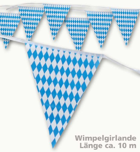 FRIES Bayerngaudi Wimpel Girlande Bayern 10m
