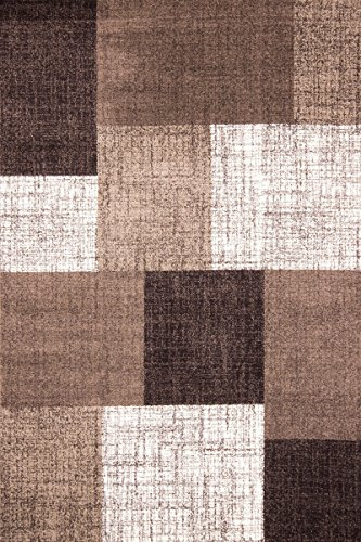 Lalee Moderner Webteppich, Braun, 160 x 230 cm
