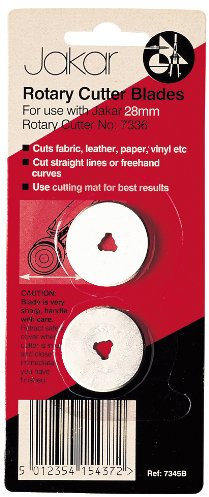 Jakar Cutter rotatif 28 mm coupe droite de rechange Lames de remplacement pour quilting tissu Craft Couture Quilting outil de coupe (2 pièces)
