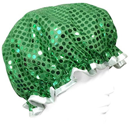 Kella Milla Wrapables Trendy - Cuffia da doccia satinata, con glitter, colore: Verde