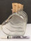 4 leere Glasflaschen für 0,2l in Herzform /Herzflasche mit Korken zum Selbstbefüllen & Stift zum Beschriften in Weiß