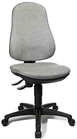 Topstar Point 70 Bürostuhl, Stoff, 55 x 47 x 110 cm, hellgrau | Made in Germany | Ergonomisch | Drehstuhl, Schreibtischstuhl | höhenverstellbar | Geprüfte Sicherheit nach GS-Intertek