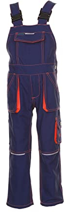Planam Junior Kinder Latzhose Marine orange Modell 6121 Größe 86-92