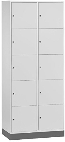 C und P Großraum Schließfachschrank Spint Spind Spindschrank Wertfachschrank, 10 Fächer