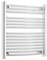 companyblue 700mm Wide Curved Chrome Heated Towel Rail Radiator Ladder for Stylish Bathroom (700 x 800 mm)