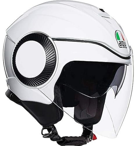 AGV Orbyt ECE 22-05 Solid Casco Moto Jet ECE 22-05 con Visierino Parasole, Nero Opaco, XS