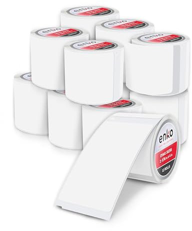 enKo (12 Rollen, 3600 Etiketten) Adressen-, - und Barcode-Etiketten 30256 (2-5/16 x 4 Zoll) kompatibel für Dymo LabelWriter