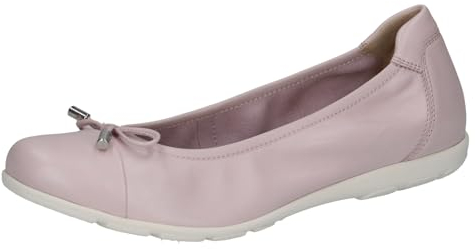 CAPRICE Damen Ballerinas aus Leder mit Schleife, Rosa (Lt.Purple Perl), 41 EU
