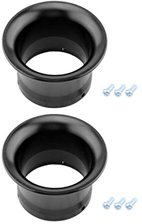 SDENSHI 2 Stücke Motorrad Luftfilter Ansaugtrichter Aluminium Trichter für PWK24 Vergaser, Schwarz
