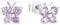 Amor Ohrstecker 925 Sterling Silber Mädchen Kinder Ohrschmuck, mit Zirkonia synth, 0,7 cm, Lila, Schmetterling, Kommt in Schmuck Geschenk Box, 9210039