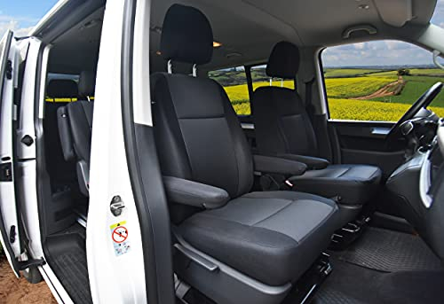 Z4L Sitzbezüge passgenau LUX geeignet für VW T6 ab 2015-2 Sitzer Einzelsitze - Stoff Schonbezüge