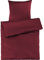 Pure Label Mako Satin Bettwäsche rot 155x220 cm mit Kissenbezug 80x80 cm aus 100% Baumwolle - Traumhaft weiches Mako Satin Bettwäsche Set in Uni