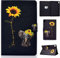 ONETHEFUL Hülle für iPad 10 Generation 10,9 Zoll 2022 Modell A2696 A2757 SchutzHülle PU Leder Tablet Tasche Book Case Huelle mit Ständer für iPad (10th Generation)- - Gänseblümchen Elefant