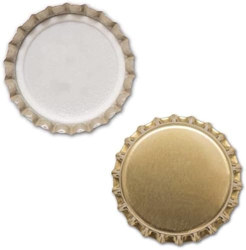 Opiros Selezione Promo Tappi Corona D.26 Per Imbottigliamento Birra Vino Pomodori Idonei Alla Bollitura 1 Scelta (Oro, 100)