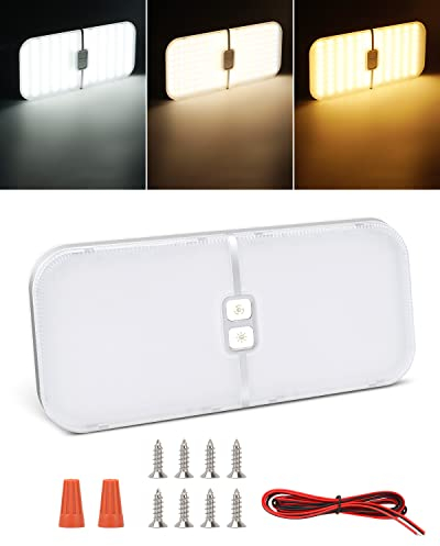 SUPAREE Wohnmobil Lampen LED 12V LED Deckenleuchte 12v Wohnmobil mit Schalter Wohnwagen Deckenleuchte 12v dimmbar für RV Camping Auto LKW Boot(1 Stück)