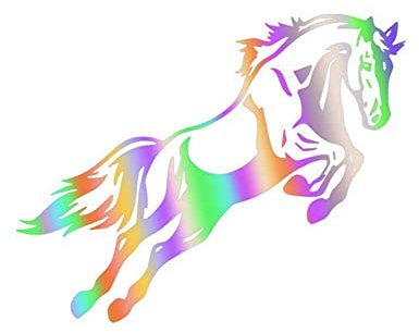 Pferd Auto Aufkleber, Lustige Tier Pferd 3D Wasserdicht Auto Aufkleber Auto Karosserie Dekor Selbstklebend Motorhaube Sticker Fensteraufkleber Wandtattoo für Auto Schlafzimmer Motorrad Fahrrad
