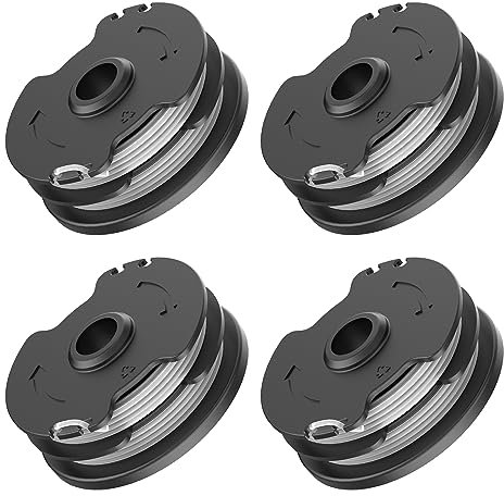 MUFUSHAN 4 Stück Fadenspule passend für Parkside Akku-Rasentrimmer PRTA 20-Li (A1,B2,C3,D3), PRT 550(A1,A2,A3,A5,B6)