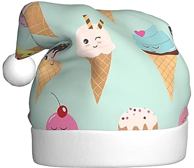 QQLADY Eistüten Weihnachtsmütze für Erwachsene Weihnachtsmütze Xmas Urlaub Hut für Neujahr Party Supplies