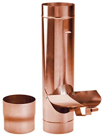 Regenrohrklappe Kupfer DN 80 inkl. Adapter Regenwasserklappe Regenrohrklappe zum Befüllen von Regentonnen, Regenfässer und kleineren Regenwassertanks.