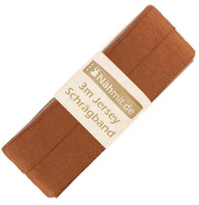 Nähmit - Jersey Schrägband - elastisches vorgefalztes Einfassband 3 Meter x 20mm