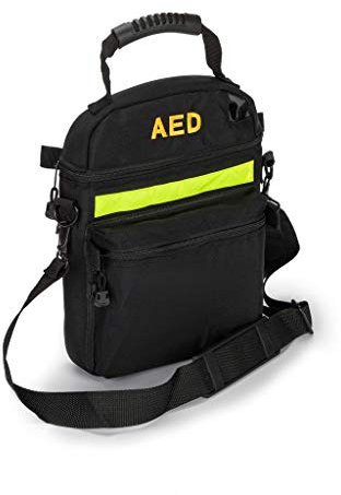 First Aid Bag AED Medical 1st Aid Empty Rescue Defibrillator First Responder Outdoor Bags for Emergency Critical Healthcare Protection (Bag Only) (Black)