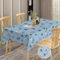 BSGIFT Tischdecke Floral Rechteckig 110x140 cm, Blau Blumen Garten Tischdecken für Draußen Polyester Outdoor Abwaschbar Gartentischdecke Eckig Wetterfest Table Cloth für Küche Garten Gartentisch Party