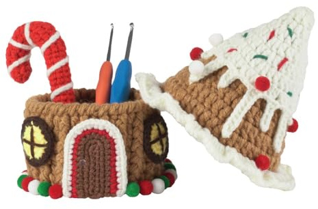 SSDH Kit All'uncinetto per Principianti Kit All'uncinetto per l'albero di Natale Decorazioni Natalizie Con Video di Istruzioni Dettagliate Passo Dopo Passo (Igloo di Natale)
