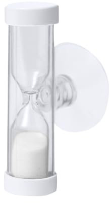 Lot de x2 - Sablier Brossage de Dents – Minuteur 2 Min – Enfants (Blanc)