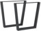 [en.casa] Ensemble de 2 Pieds de Table pour Salle à Manger Bureau DIY Lot de 2 Supports Stables pour Bricolage de Meubles Design Uniques Style Industriel Acier Laqué 72 x 75 cm Noir