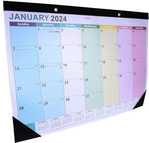 SHOWERORO Wandkalender Für Büro Und Zuhause Monate Englische Monatsübersicht Für Notizen Und Termine Praktischer Hängender Kalender Für Effiziente Planung