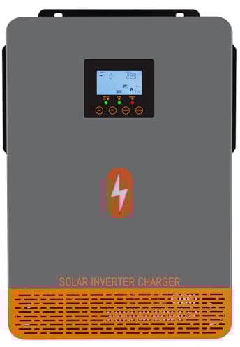 2000W Solar-Wechselrichter 12Vdc bis 230Vac, All-in-one Power Inverter eingebauter 60A MPPT-Controller, passend für 12V Blei-Säure- und Lithiumbatterie