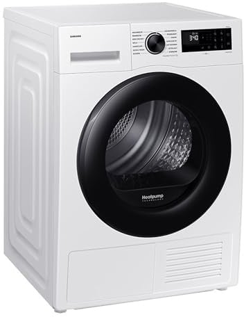 Samsung DV91DG52A0AEEG Wärmepumpentrockner, 9 kg, EEK: C, AI Wäschetrockner mit WiFi-SmartThings-App, LED-Display, Hygiene-Programm, Air Refresh, Knitterschutz, Weiß