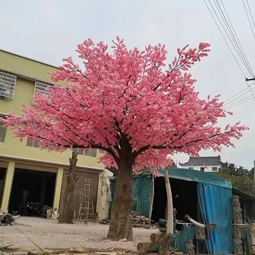 KIBONCY Arbre de Paysage, Arbre Artificiel de Cerisier Japonais, Arbre de pêcher, Plante de Simulation, décoration pour Mariage, hôtel, Centre Commercial, Hall d'exposition, 2.8x2.8m/9.2x9.2ft
